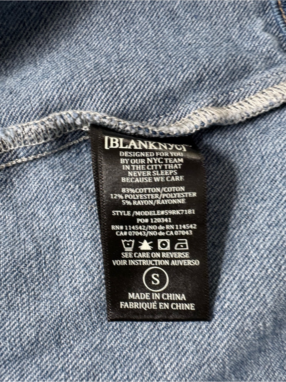 Blank NYC Denim Button-Front Mini Dress | Size SMALL NWT - Picture 7 of 9